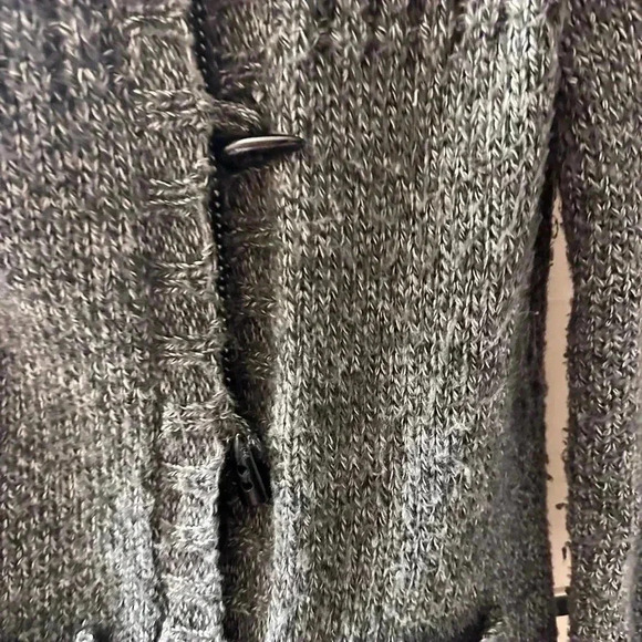 Keren Hart Long Sleeve Hooded Button Up Sweater Size Medium - Picture 5 of 8